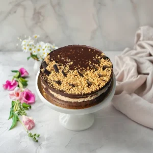 Vegán sósmogyorós torta