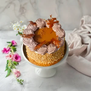Karamellás krémes torta